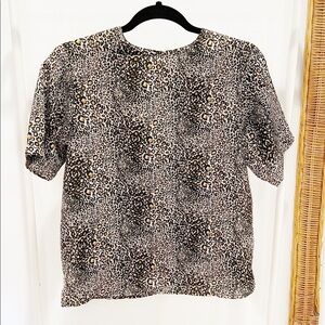 Vintage Leopard Print Top - S